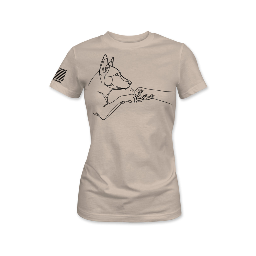 Dog and Human Line Art Women's Tee