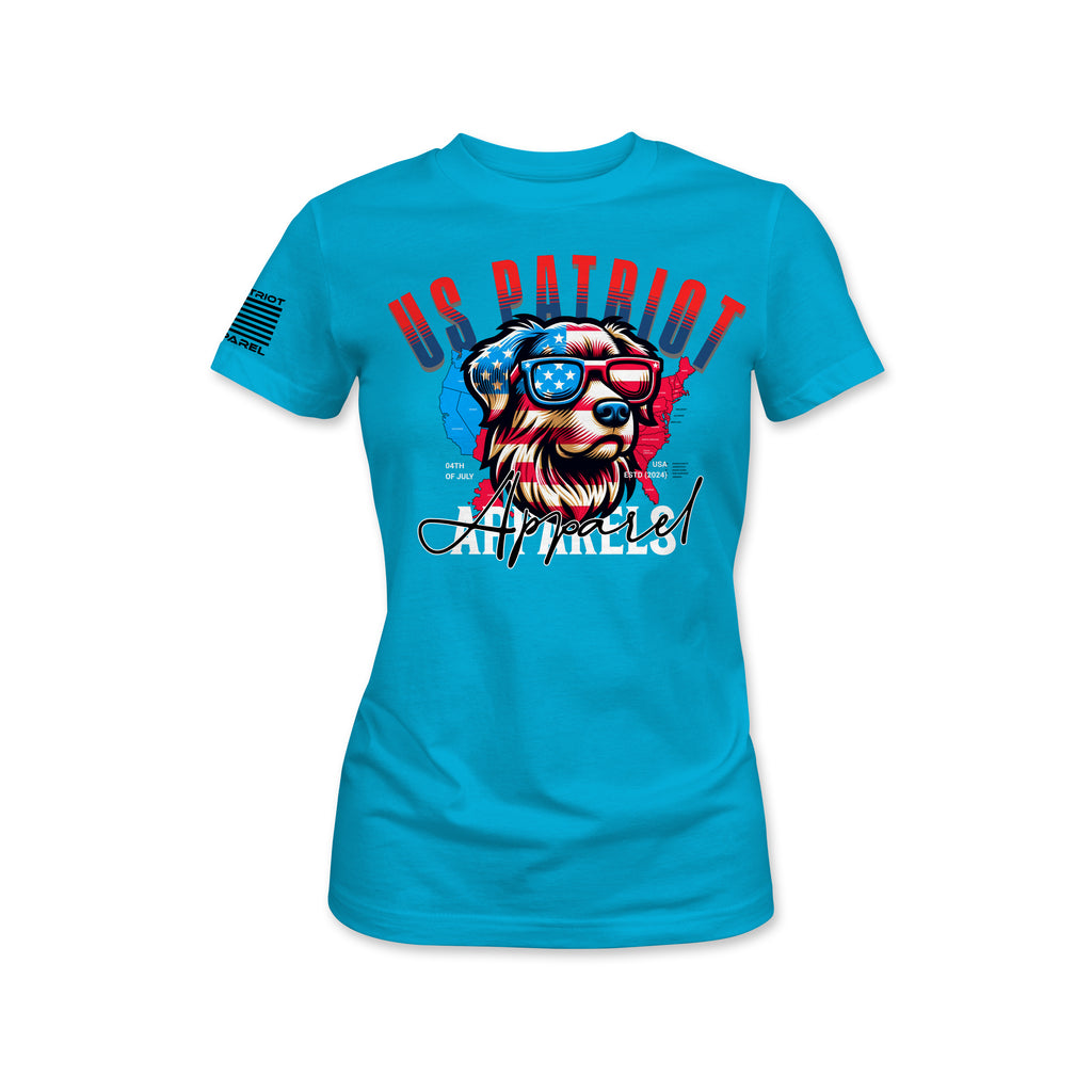 Patriotic Dog Graphic Women's Tee